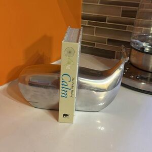 Zodax Polished Aluminum Whale Bookend Silver Whale Bookend